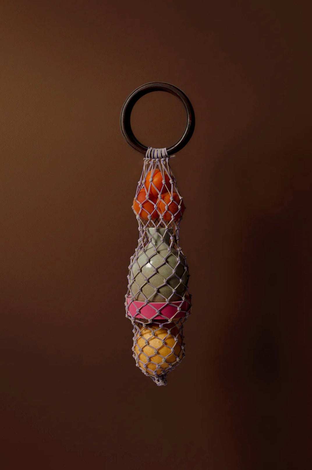 JAPANESE (WINE) BAG IN COLOR LICORICE AND IVORY