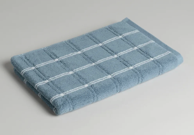 Baina Devon Bath Mat Celeste & Chalk